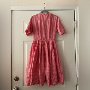 True vintage (wounded bird) red gingham dress
